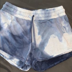 RUE 21 tie dye blue shorts
